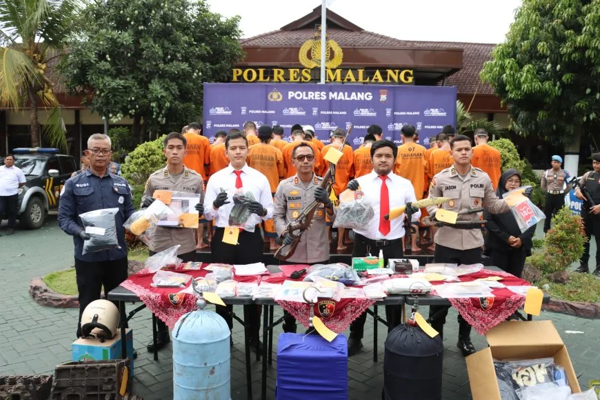 Polres Malang Ungkap 273 Kasus dalam 12 Hari, Curat Mendominasi dengan 173 Perkara